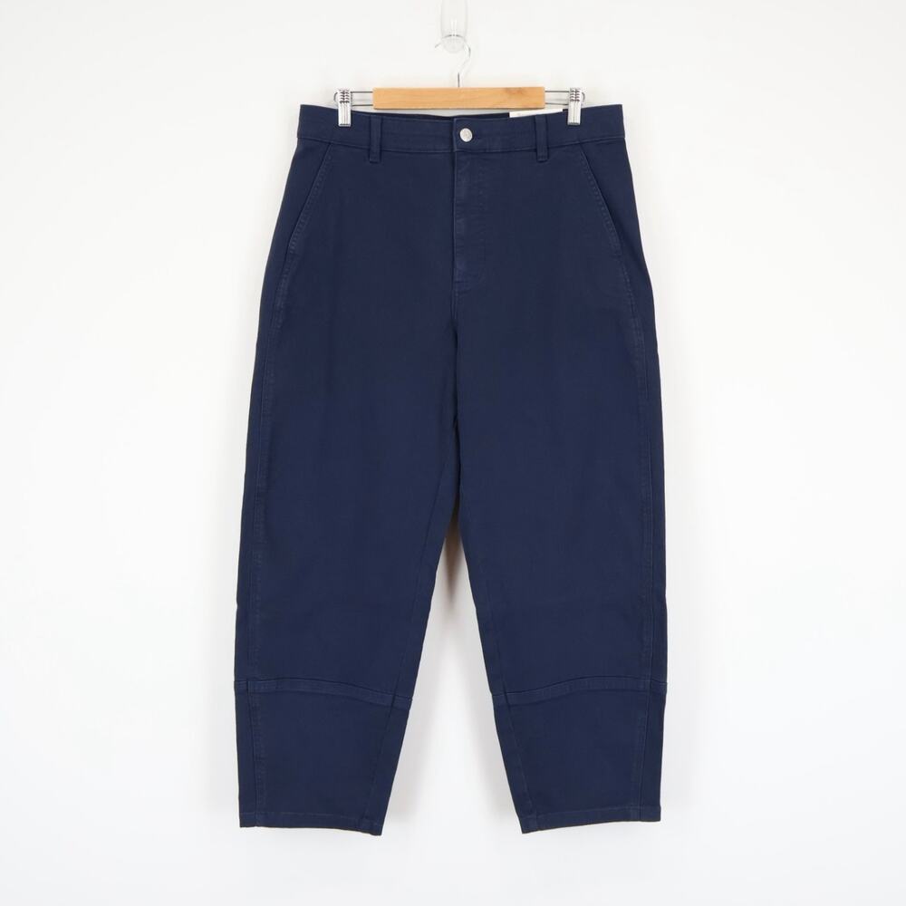 NWT Everlane The Utility Barrel Pant High Rise In Navy Blue Size 14 Tall - Picture 3 of 10